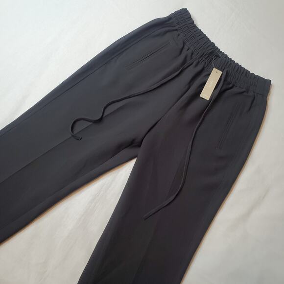 J Crew Womens Size S NWT Drapey Drawstring Pant Black AJ015 - Picture 1 of 9